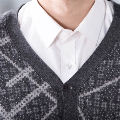 冬季新款男士羊絨衫開衫針織GQK12A-029-1