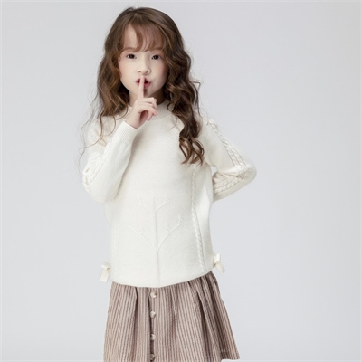 秋冬新款女童打底圖片純色羊絨衫毛衣