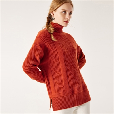 秋冬鄂爾多斯市羊絨衫女士新款打底短款毛衣圖片款式GQ2435