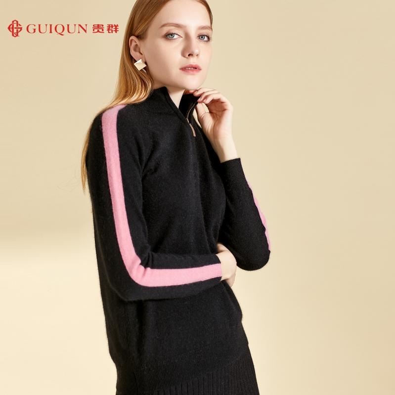 GQ2559新款女士鄂爾多斯市秋冬羊絨衫款式連衣裙圖片